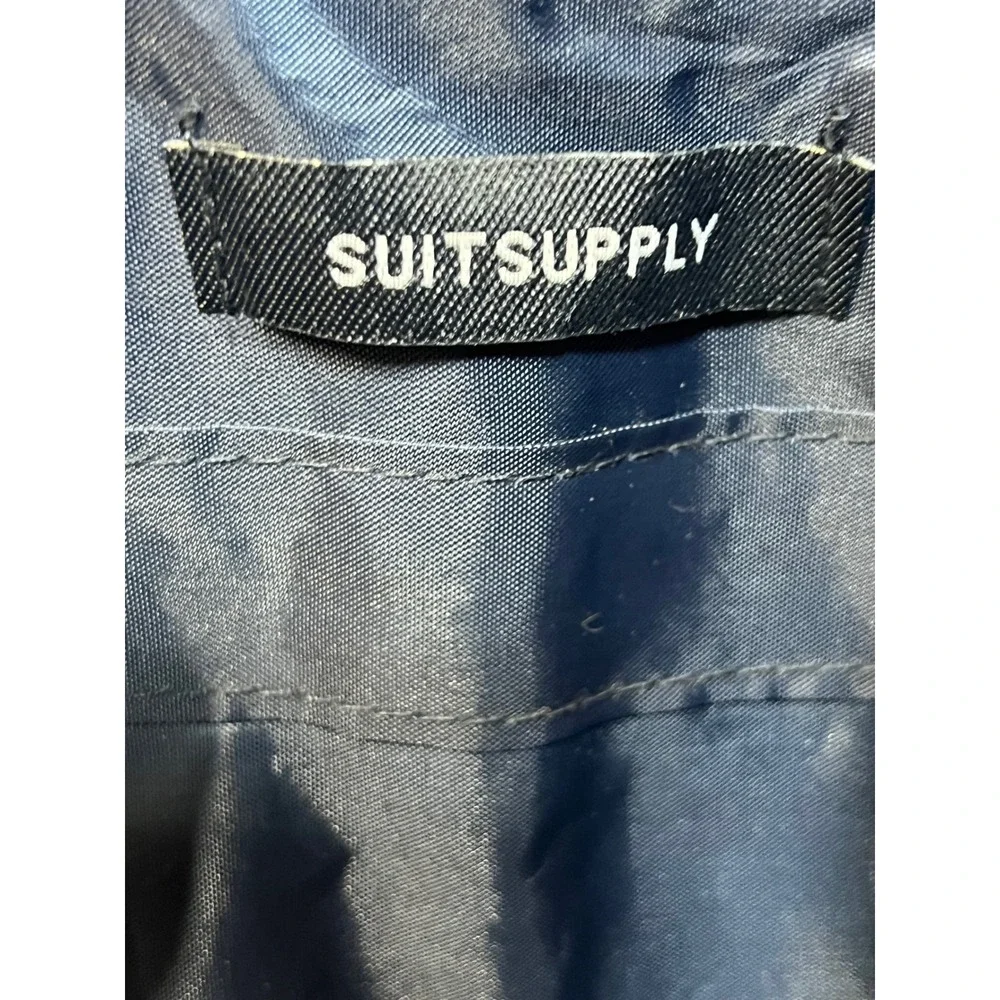 SuitSupply Navy Blue Foldable Garment Bag Travel Suit Cover with Pockets